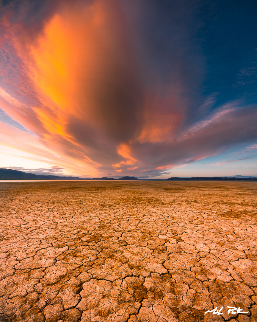 Alvord Desert, Desert Flame, sunset, Oregon desert